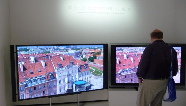 Bravia KD-84X9005 - Ifa-Demo zur HD-nach-4K-Skalierung (Bild: Christian Klaß/Golem.de)